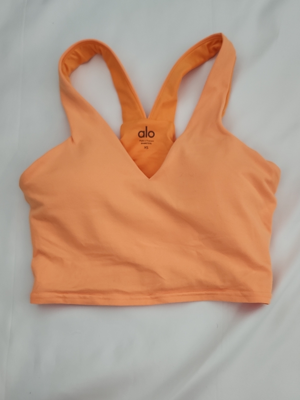 Alo Women's Orange V-Neck Sports Bra